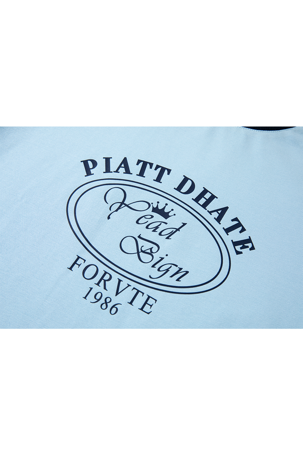 Round Neck Printed Decorative Straight T-Shirt