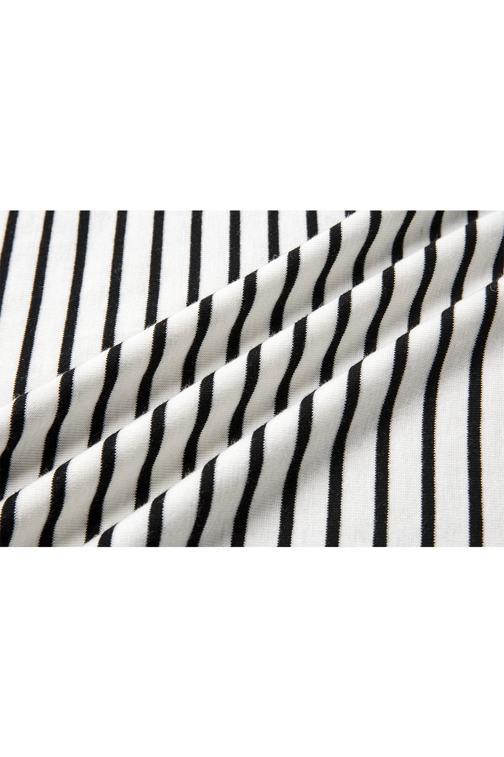 Lycocell Black And White Striped T-Shirt