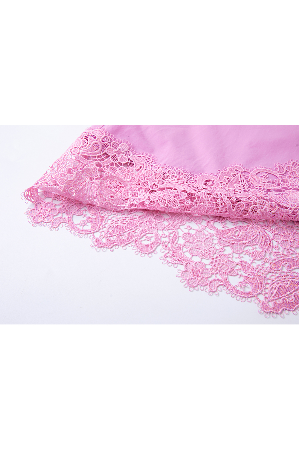 Lace Hem Casual Shirt-VIMLYSTORE