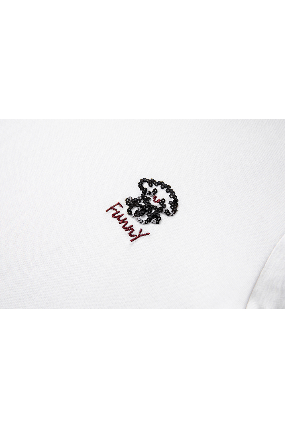 Puppy Sequin Straight T-Shirt