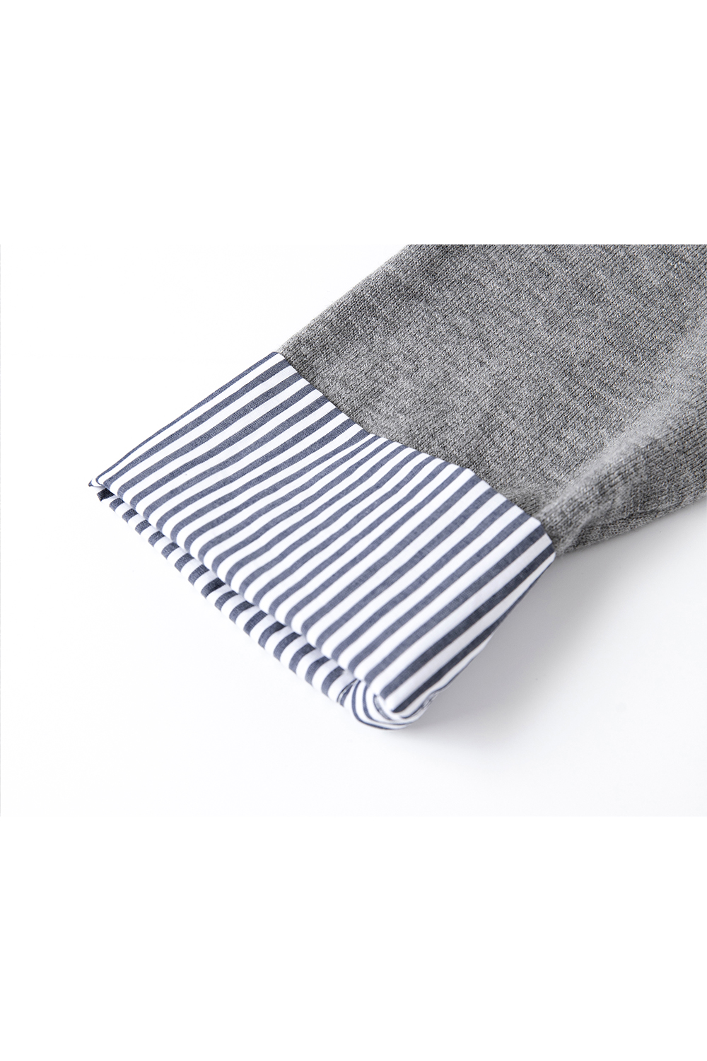 Striped Patchwork Design Knitted Cardigan-VIMLYSTORE