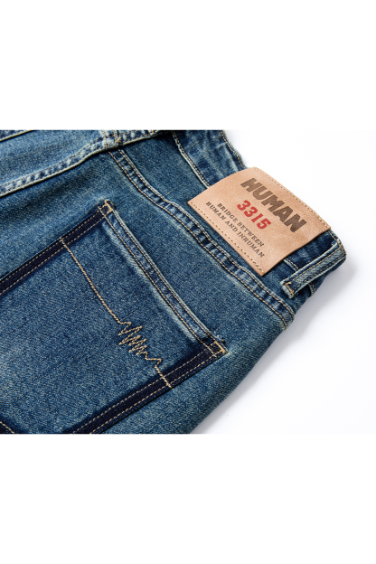 Cotton Spun Straight Leg Jeans