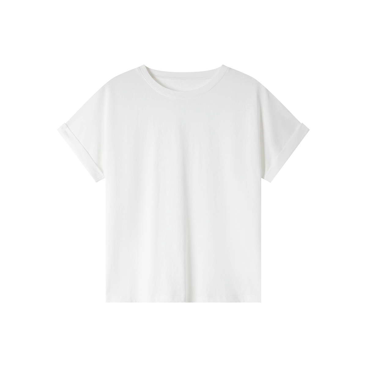 Round Neck Solid Color T-Shirt