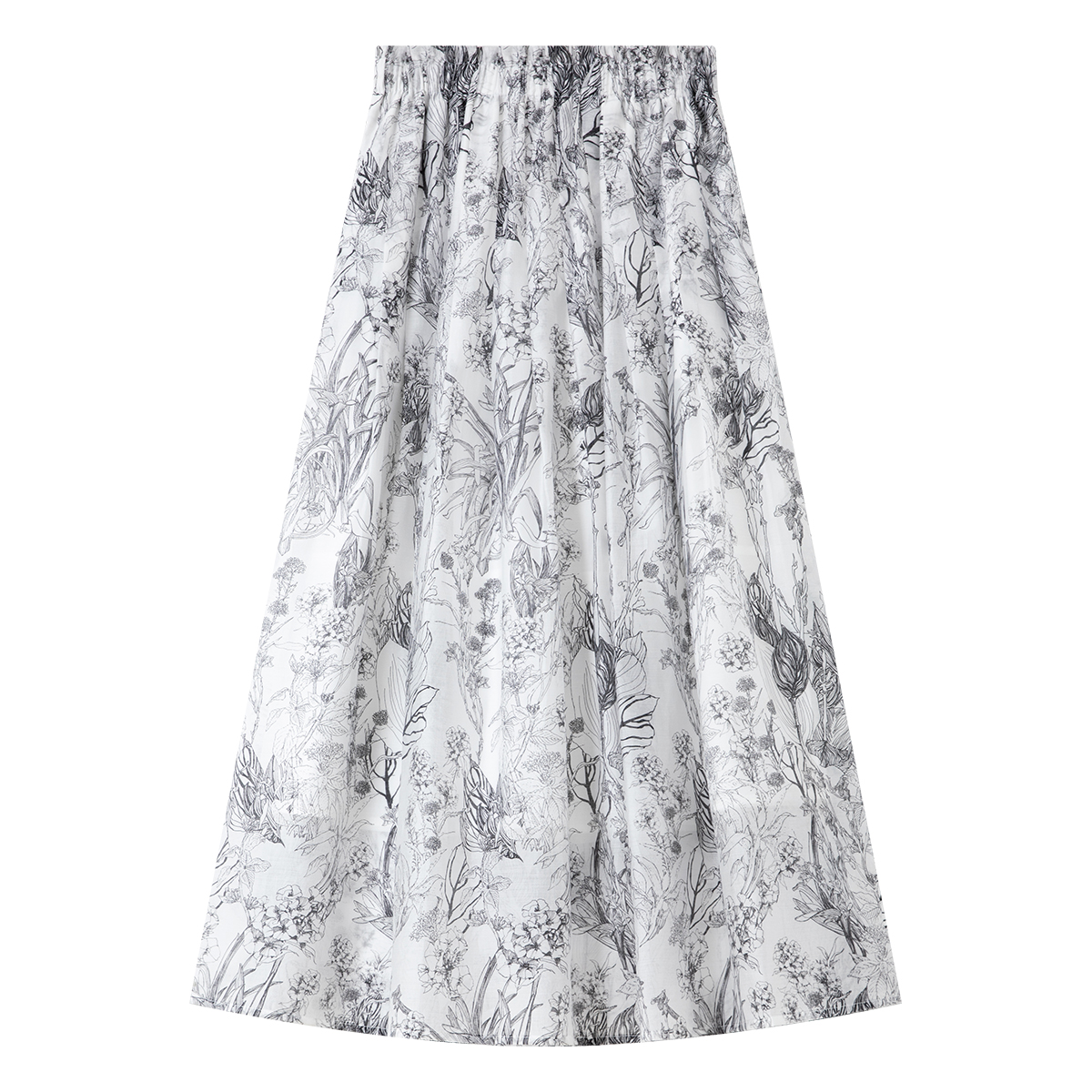 Elegant Lyocell Floral Skirt