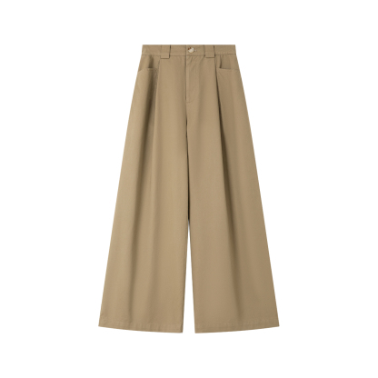 Pure Cotton Loose Versatile Wide-Leg Pants
