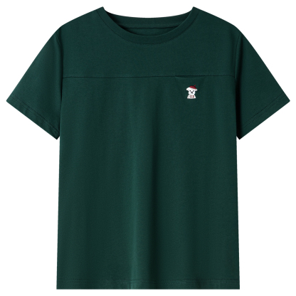 Animal Embroidery Straight T-Shirt