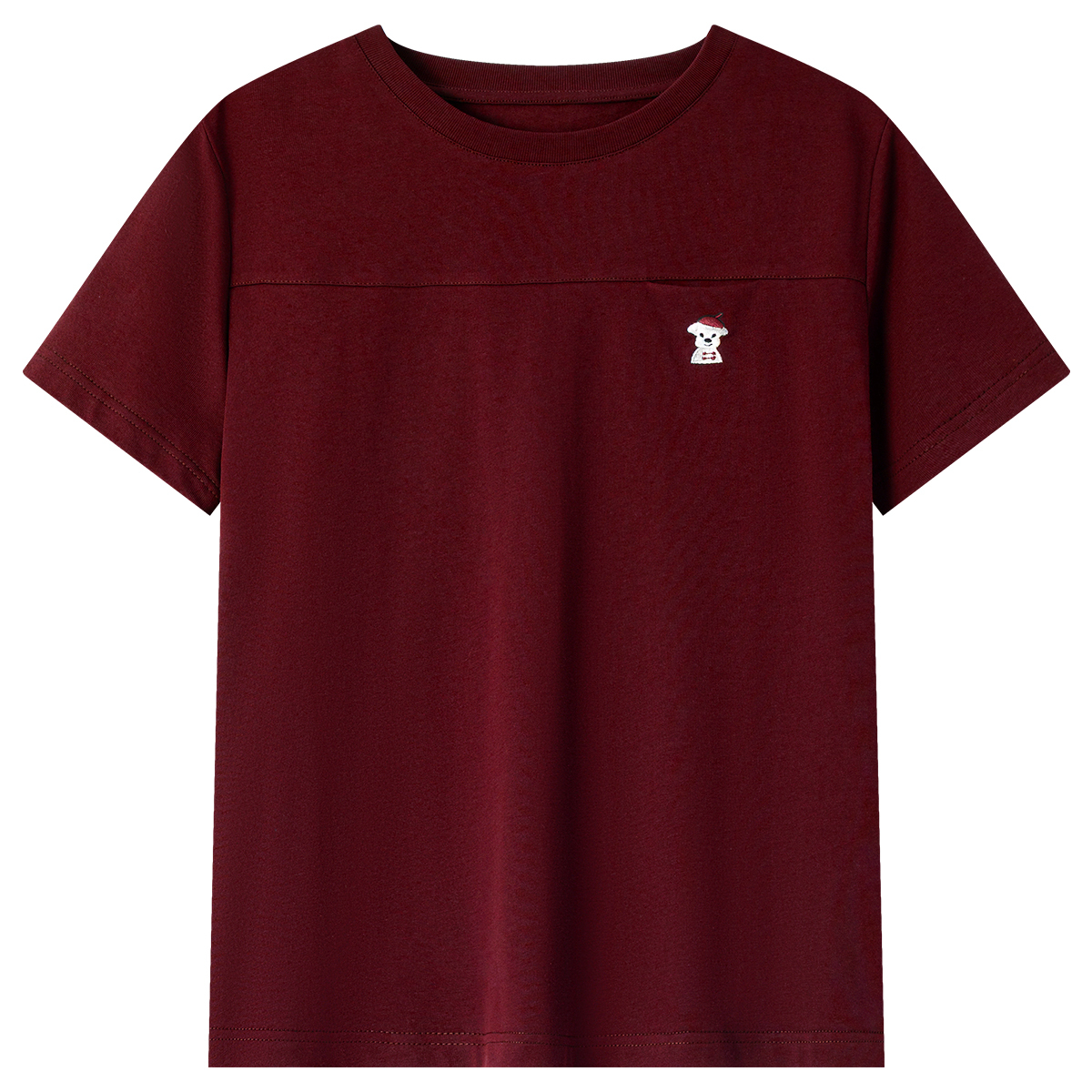 Animal Embroidery Straight T-Shirt