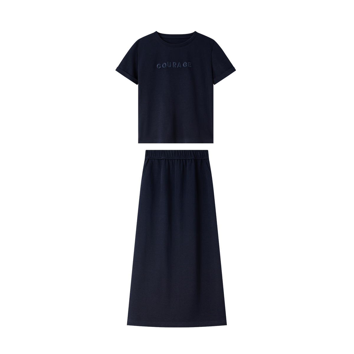 Navy Blue Letter Suit