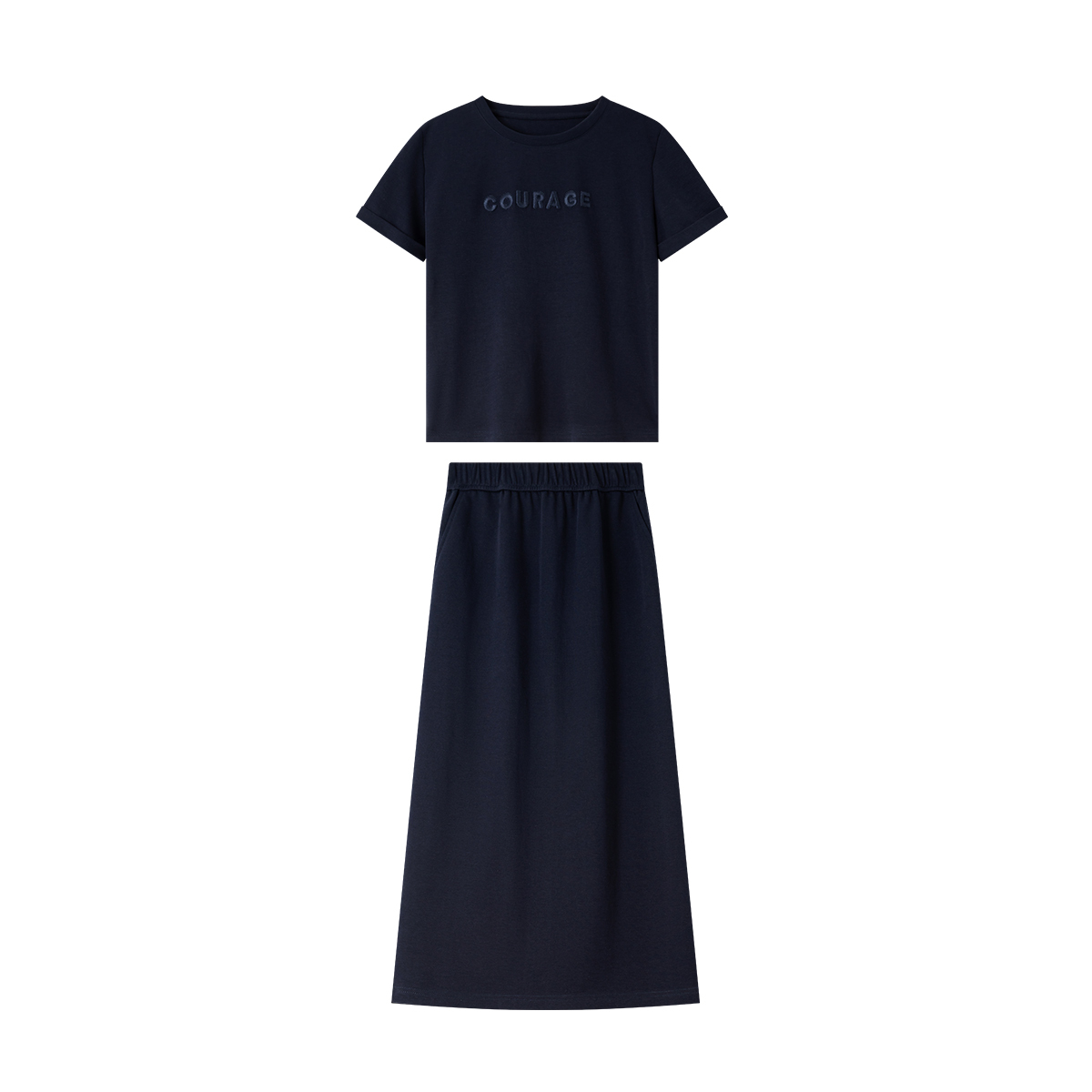 Navy Blue Letter Suit