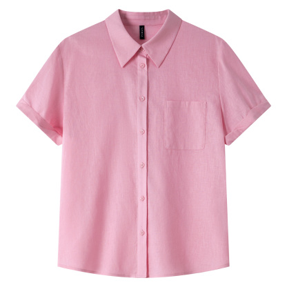Casual And Elegant Cotton And Linen Shirt