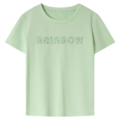 Lace Embroidery Casual T-Shirt