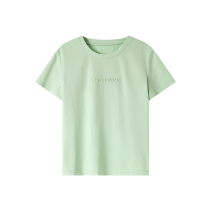 Letter Embossed T-Shirt