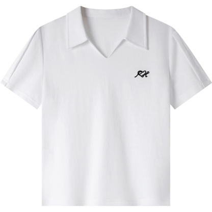 Lapel Cotton T-Shirt