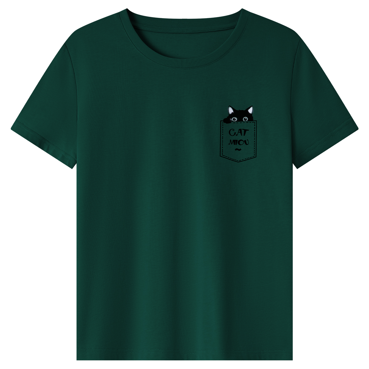 Cotton Pocket Cat T-Shirt