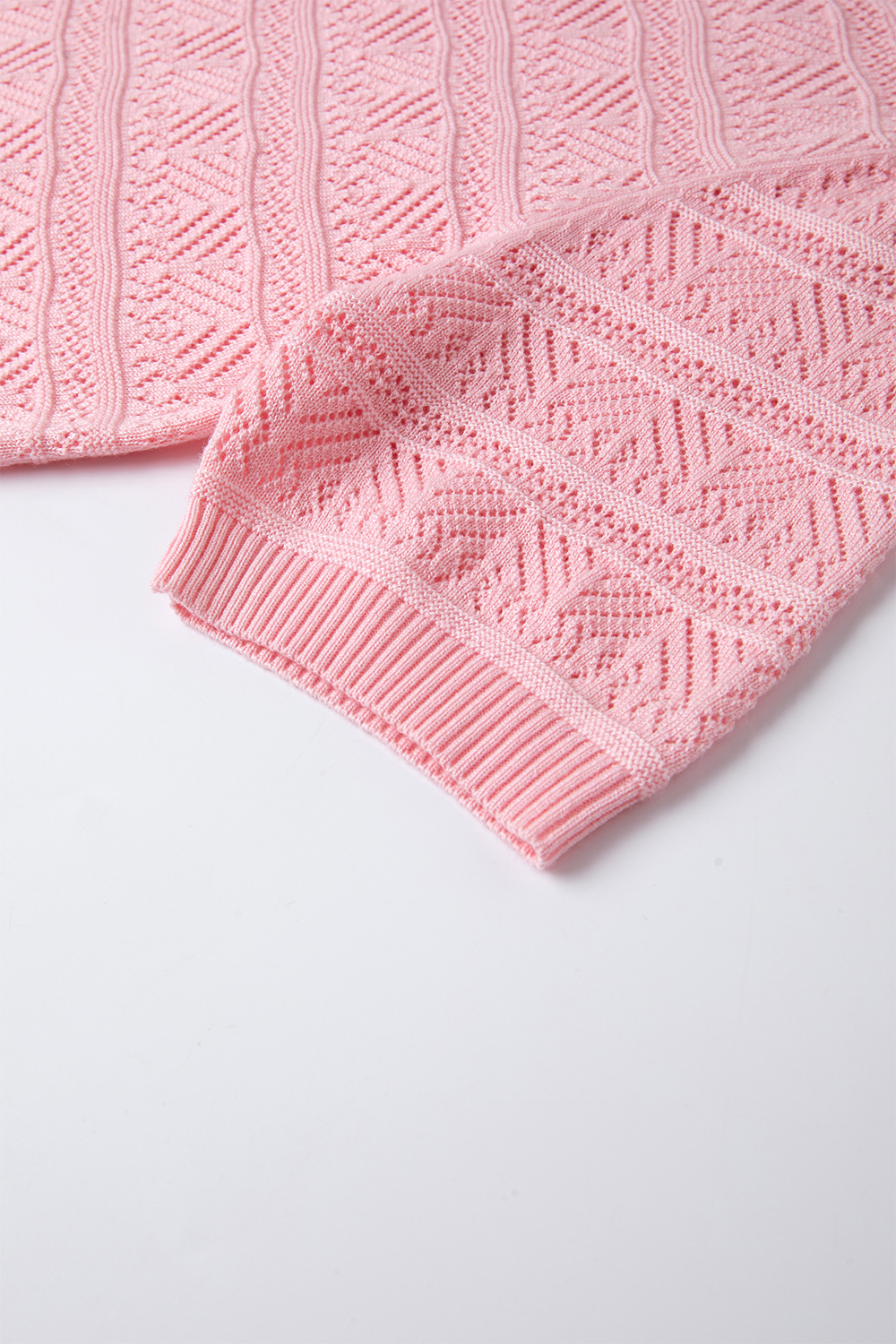 Openwork Striped Sweater