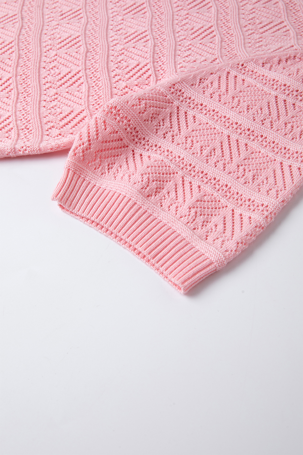 Openwork Striped Sweater