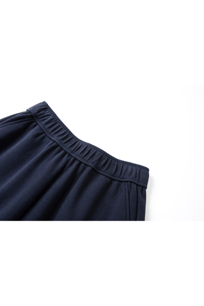 Navy Breton-Stripe Peplum Top & Wide-Leg Pants Set-VIMLYSTORE