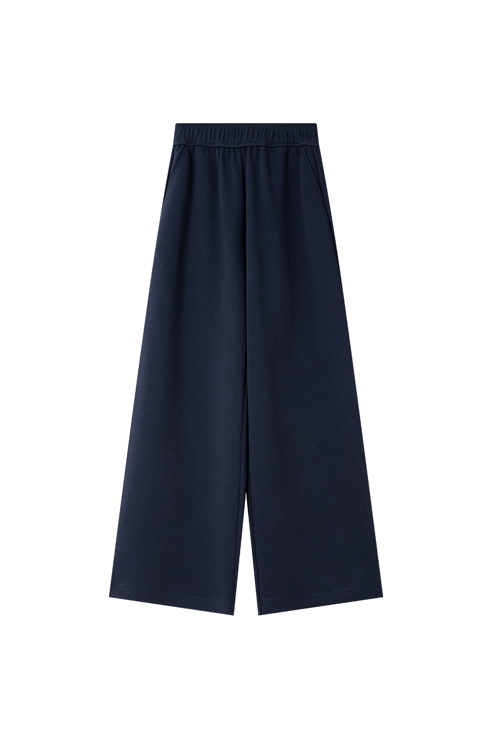 Navy Breton-Stripe Peplum Top & Wide-Leg Pants Set-VIMLYSTORE