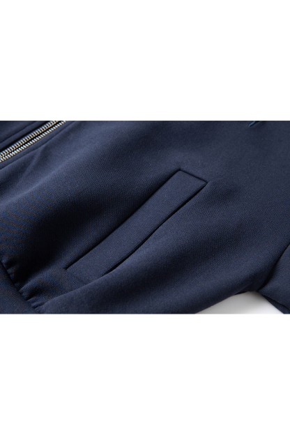 Navy Breton-Stripe Peplum Top & Wide-Leg Pants Set-VIMLYSTORE