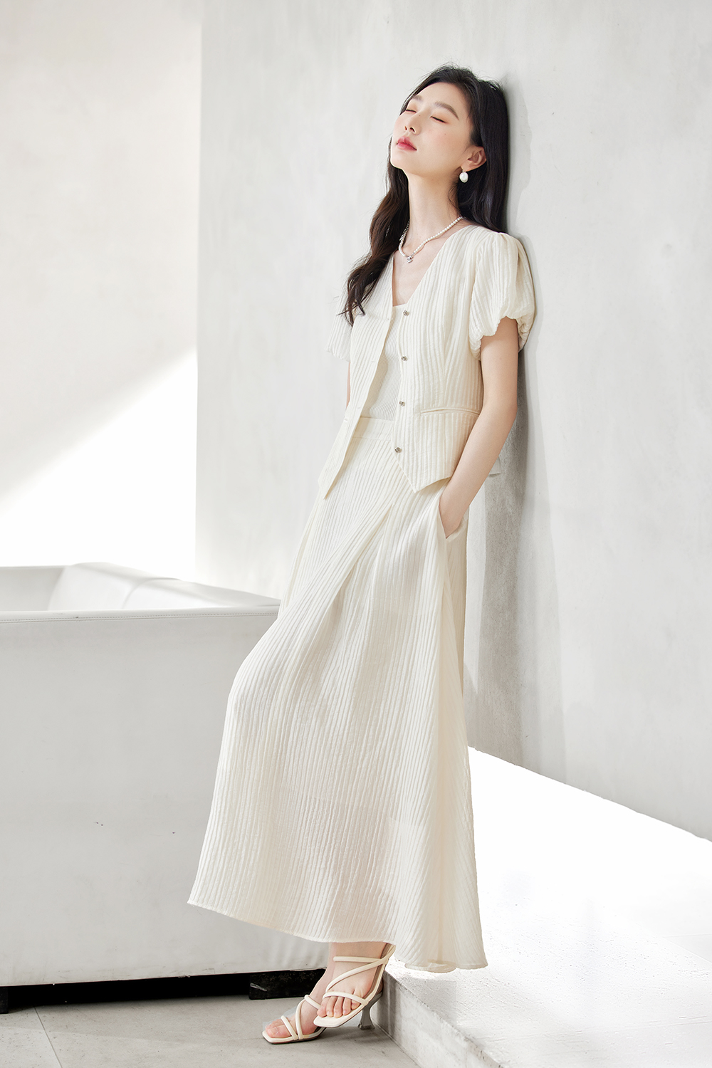 French Gentle Slimming Short-Sleeved Suit
