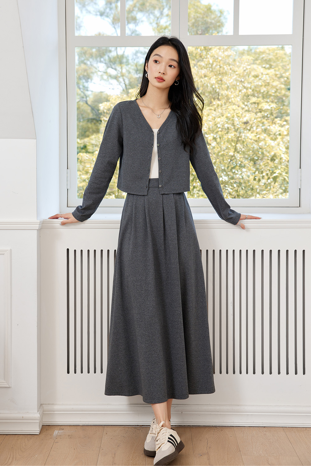 Lazy And Comfortable Cardigan Suit