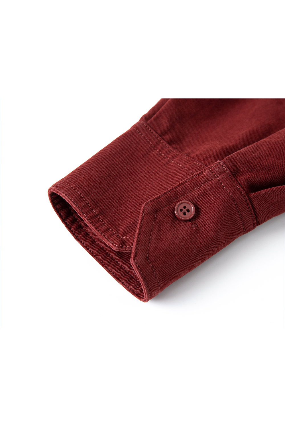 Wine Red Long-Sleeved Shirt