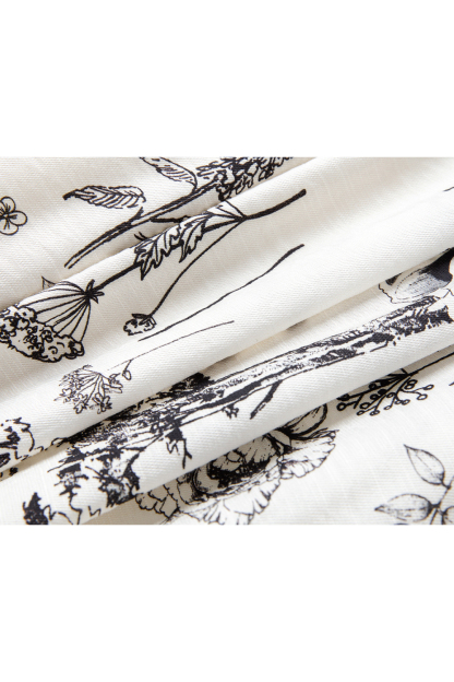 Floral Print Long Skirt