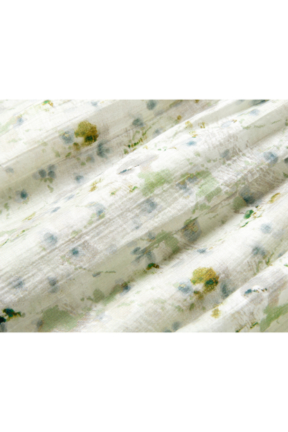 Green Field Floral Skirt Set