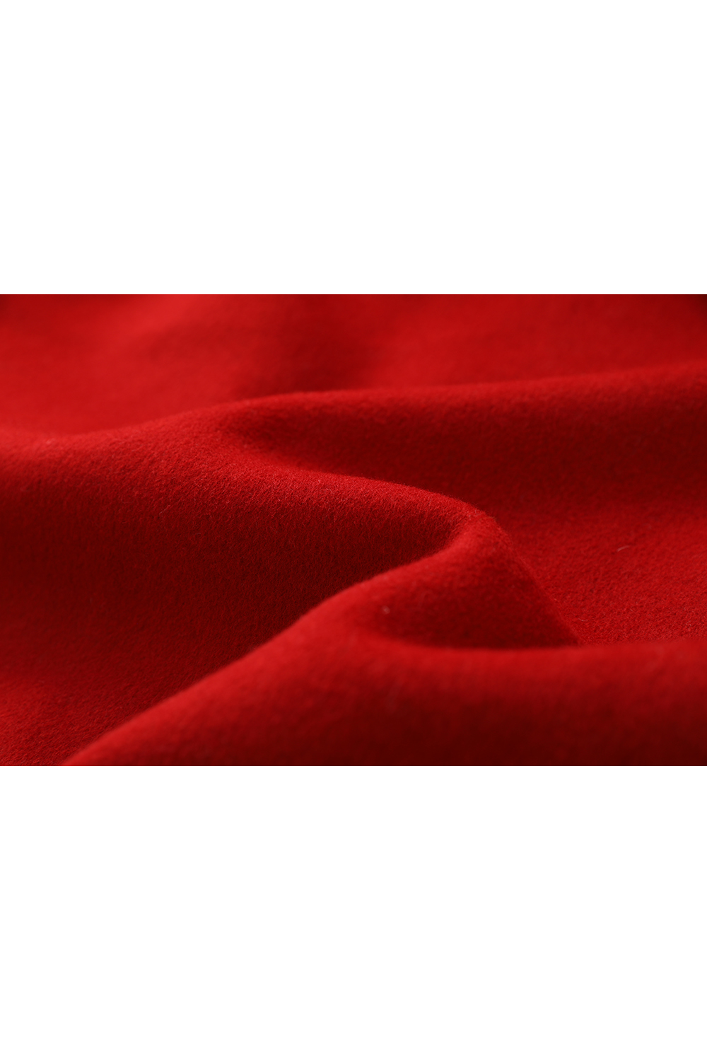 New Chinese Style Red Double-Faced Wool Coat