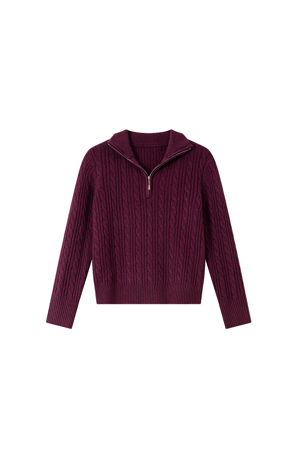 Lapel long sleeve knitted sweater-VIMLYSTORE