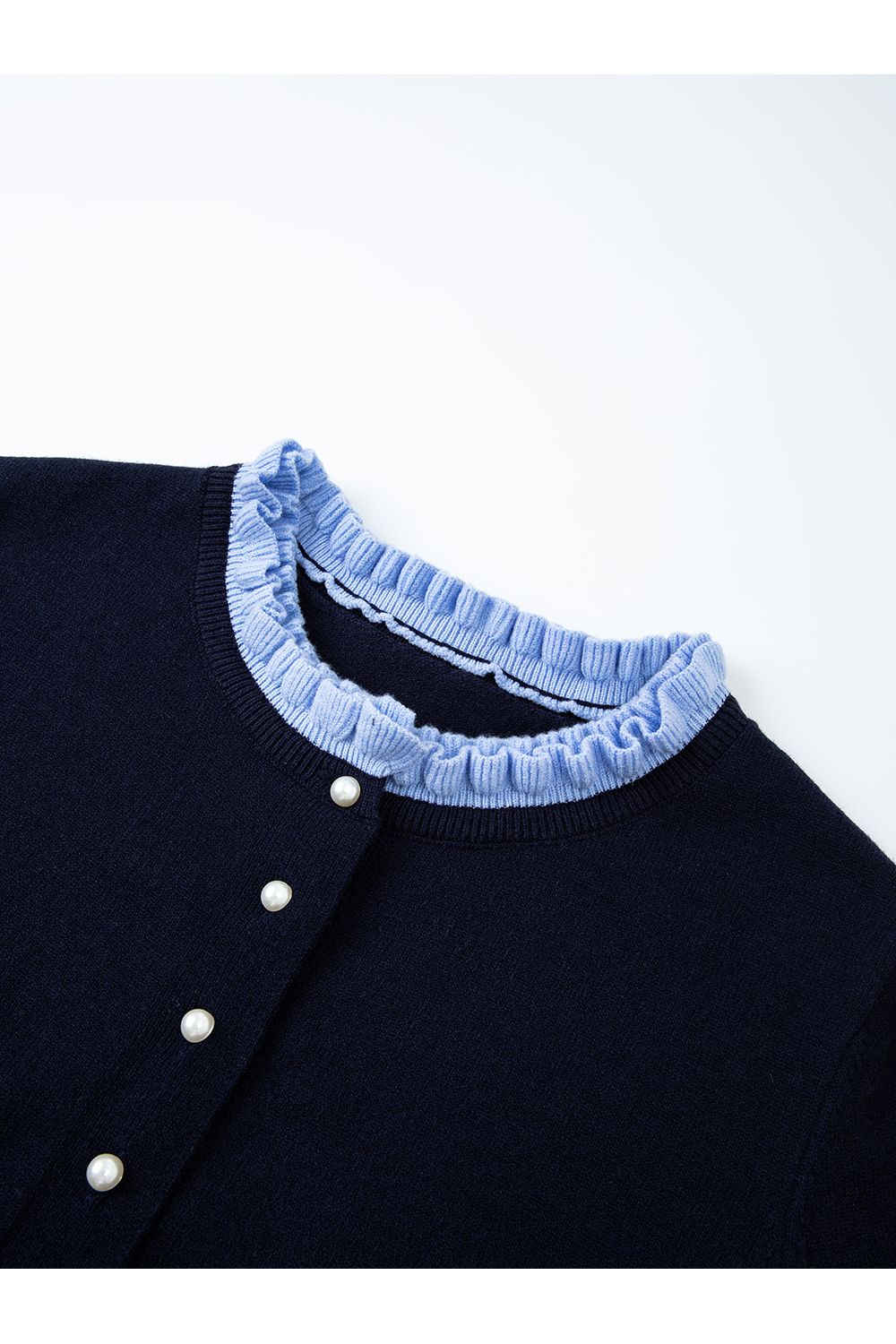 Ruffle Round Neck Sweater