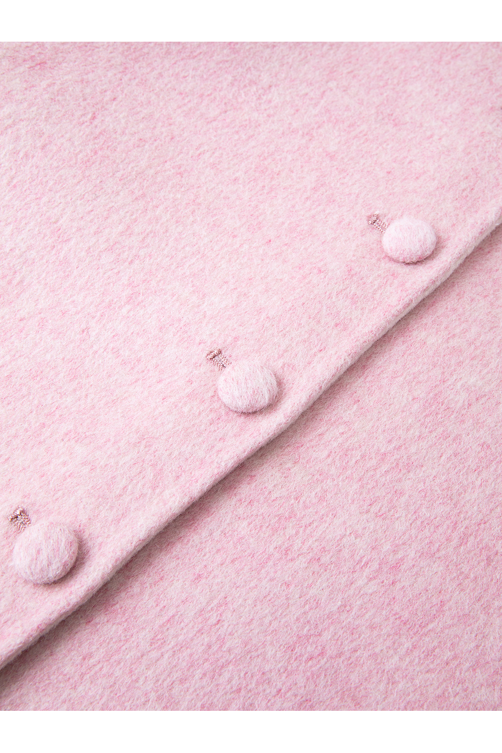 Pink Modern Chinese Style Woolen Coat