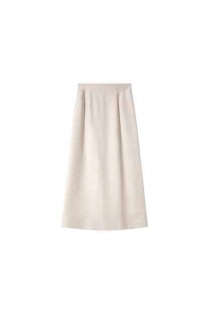Linen Round-Neck Jacket & Skirt Set – Casual Elegance-VIMLYSTORE