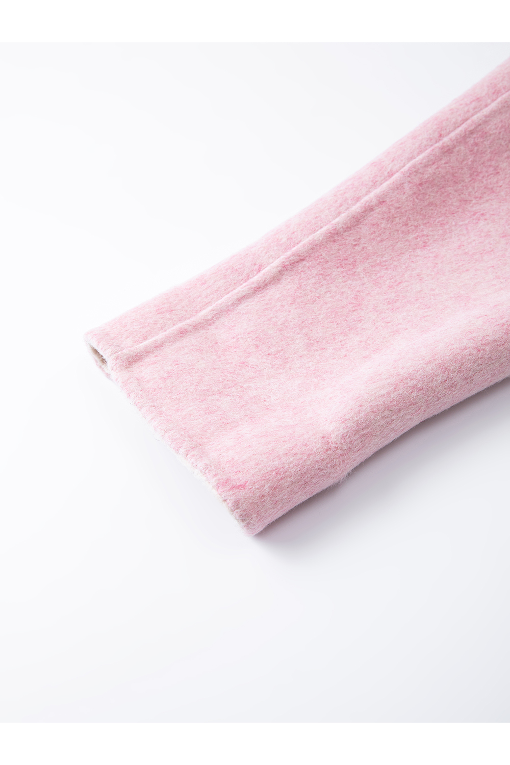 Pink Modern Chinese Style Woolen Coat