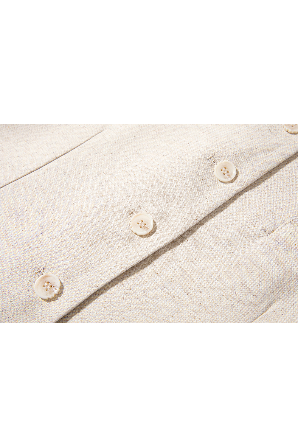 Linen Round-Neck Jacket & Skirt Set – Casual Elegance-VIMLYSTORE