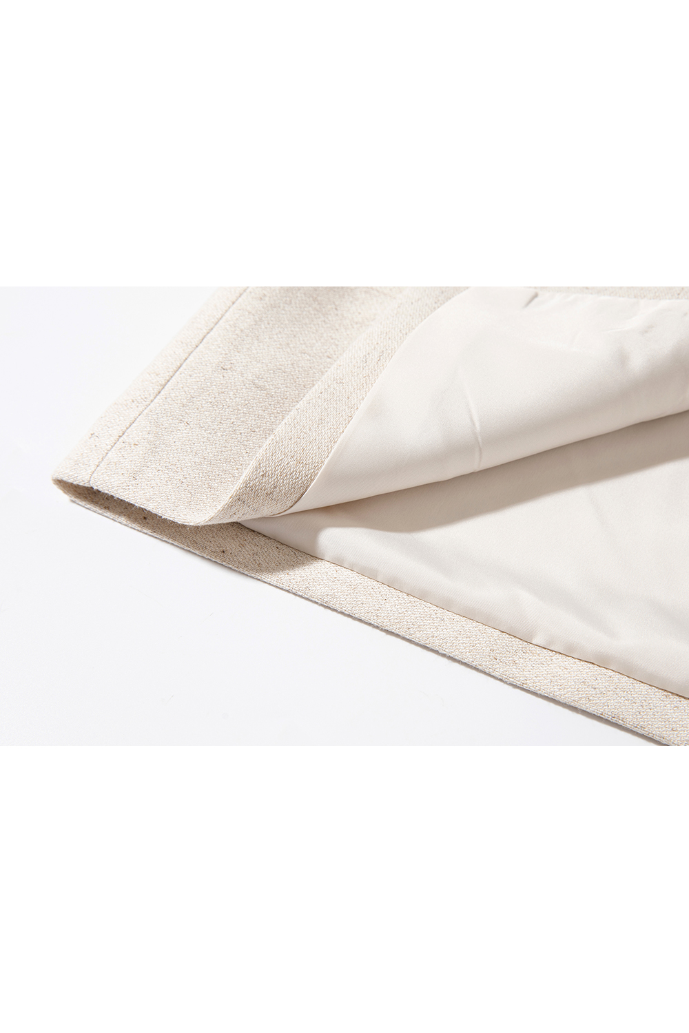 Linen Round-Neck Jacket & Skirt Set – Casual Elegance-VIMLYSTORE