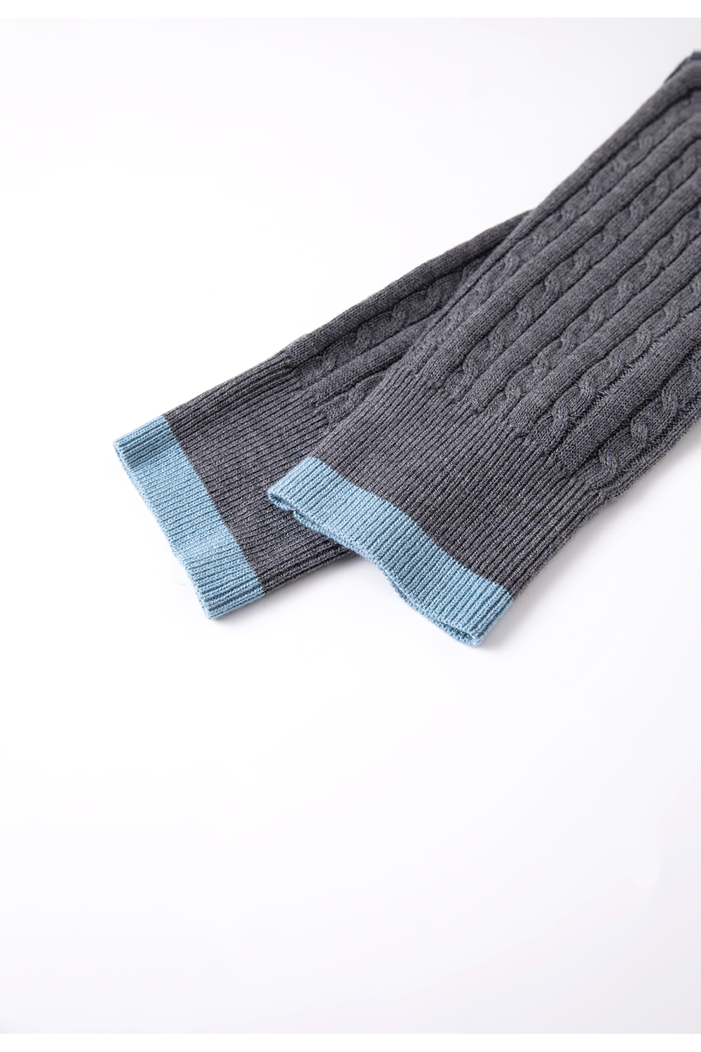 Color-Block Ribbed Knit Cardigan with Faux Underlayer-VIMLYSTORE