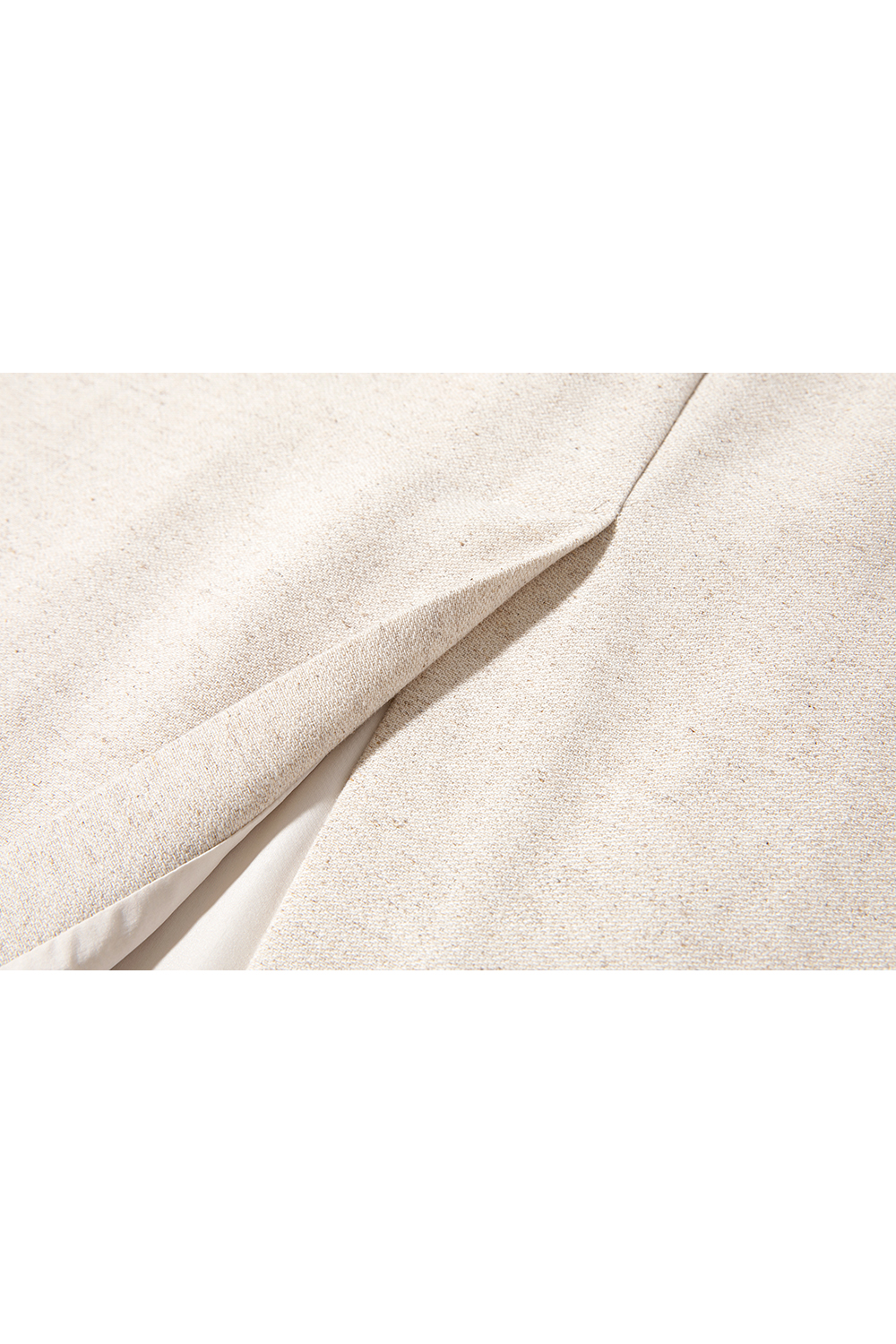 Linen Round-Neck Jacket & Skirt Set – Casual Elegance-VIMLYSTORE