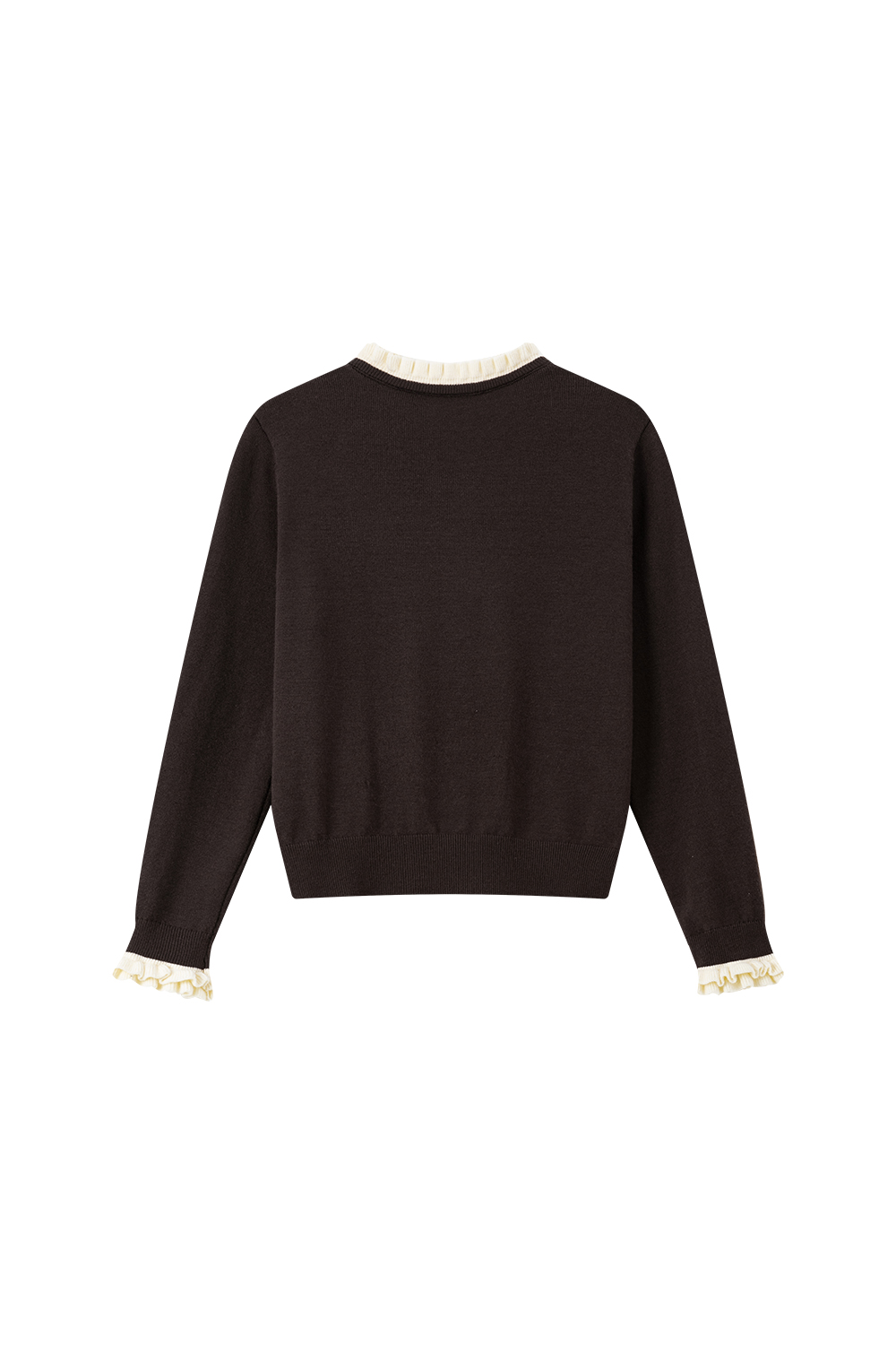 Ruffle Round Neck Sweater