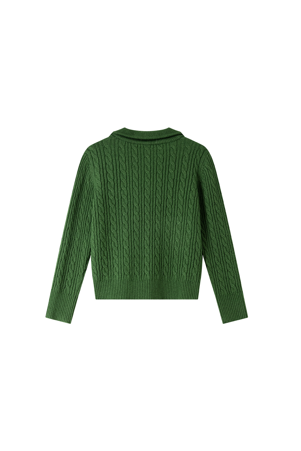 Lapel long sleeve knitted sweater-VIMLYSTORE
