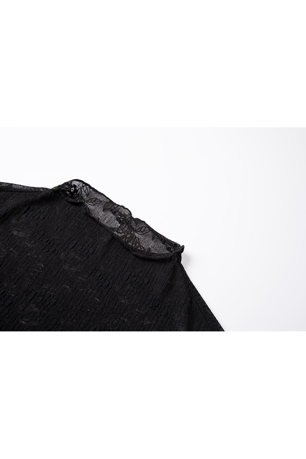 Slim-fit Layering Semi-turtleneck Lace Long Sleeve T-shirt-VIMLYSTORE