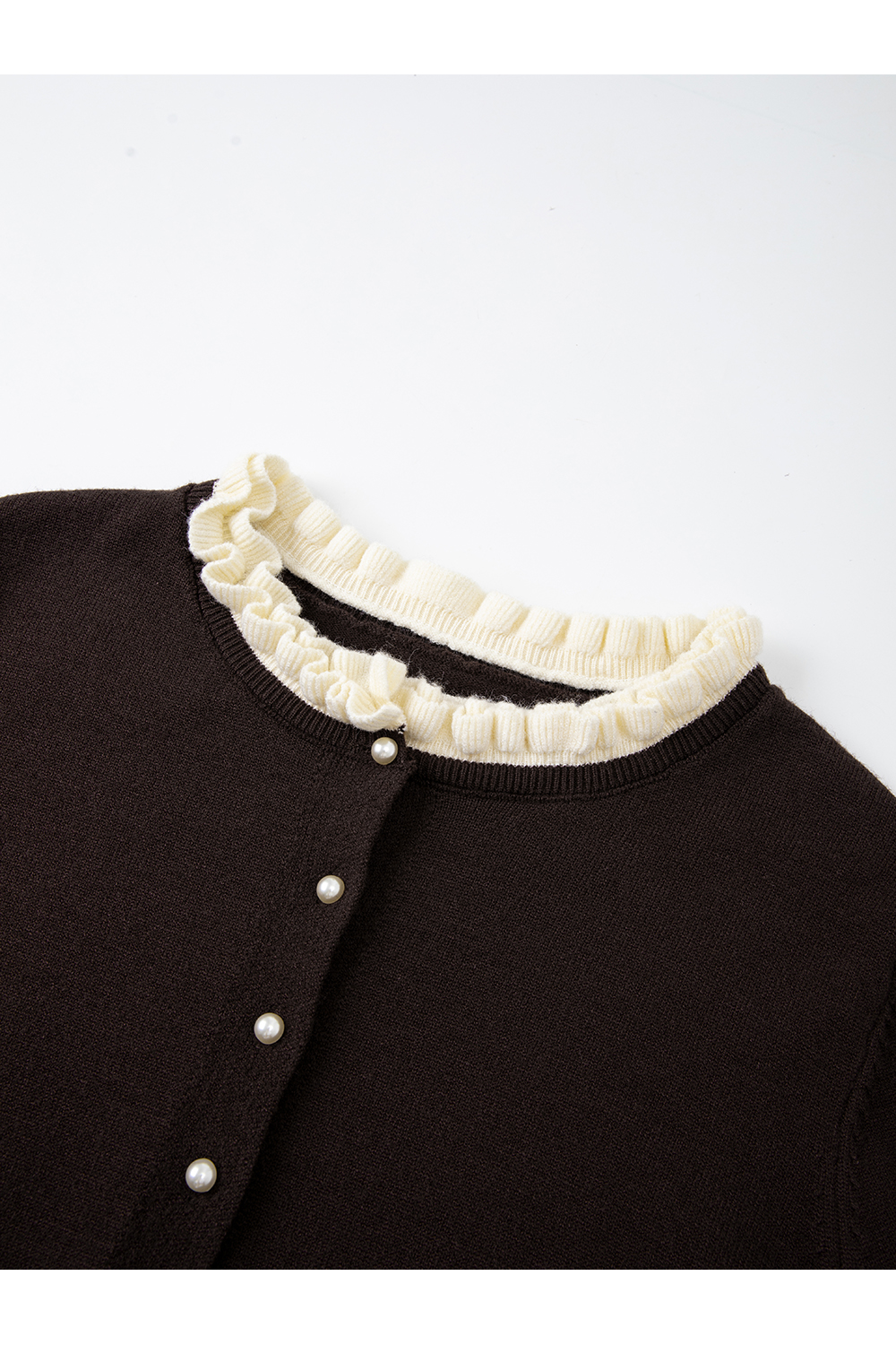 Ruffle Round Neck Sweater