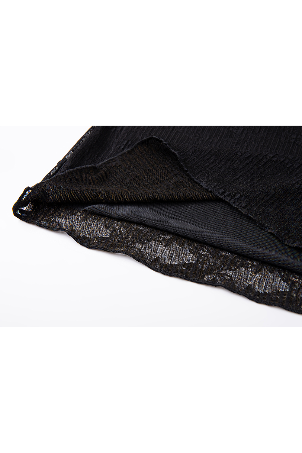 Slim-fit Layering Semi-turtleneck Lace Long Sleeve T-shirt-VIMLYSTORE