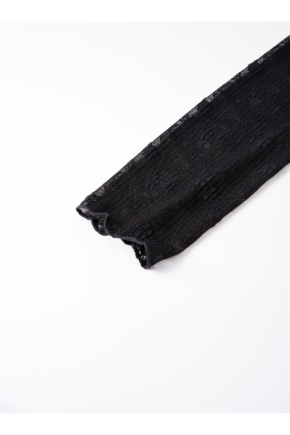 Slim-fit Layering Semi-turtleneck Lace Long Sleeve T-shirt-VIMLYSTORE