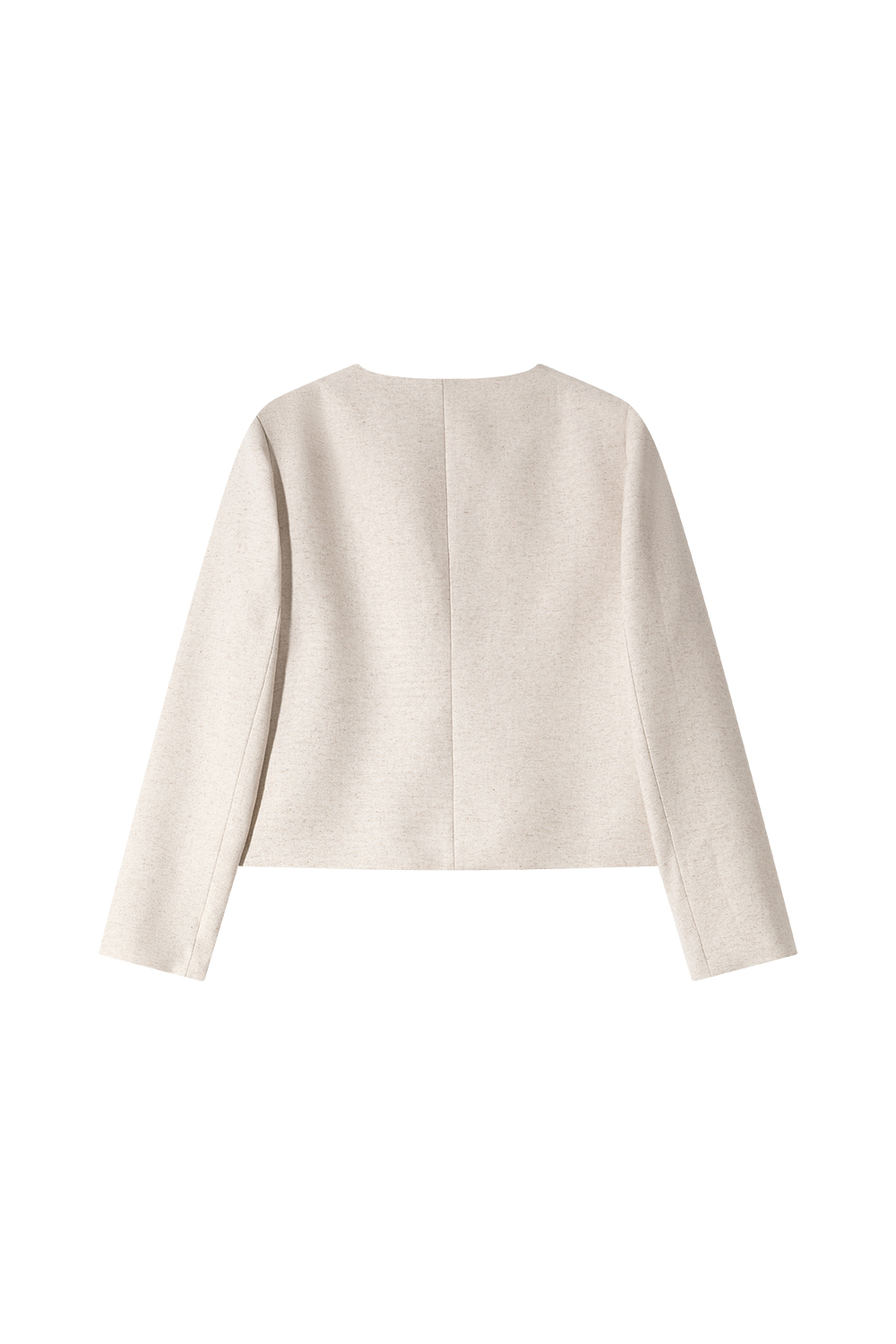 Linen Round-Neck Jacket & Skirt Set – Casual Elegance-VIMLYSTORE