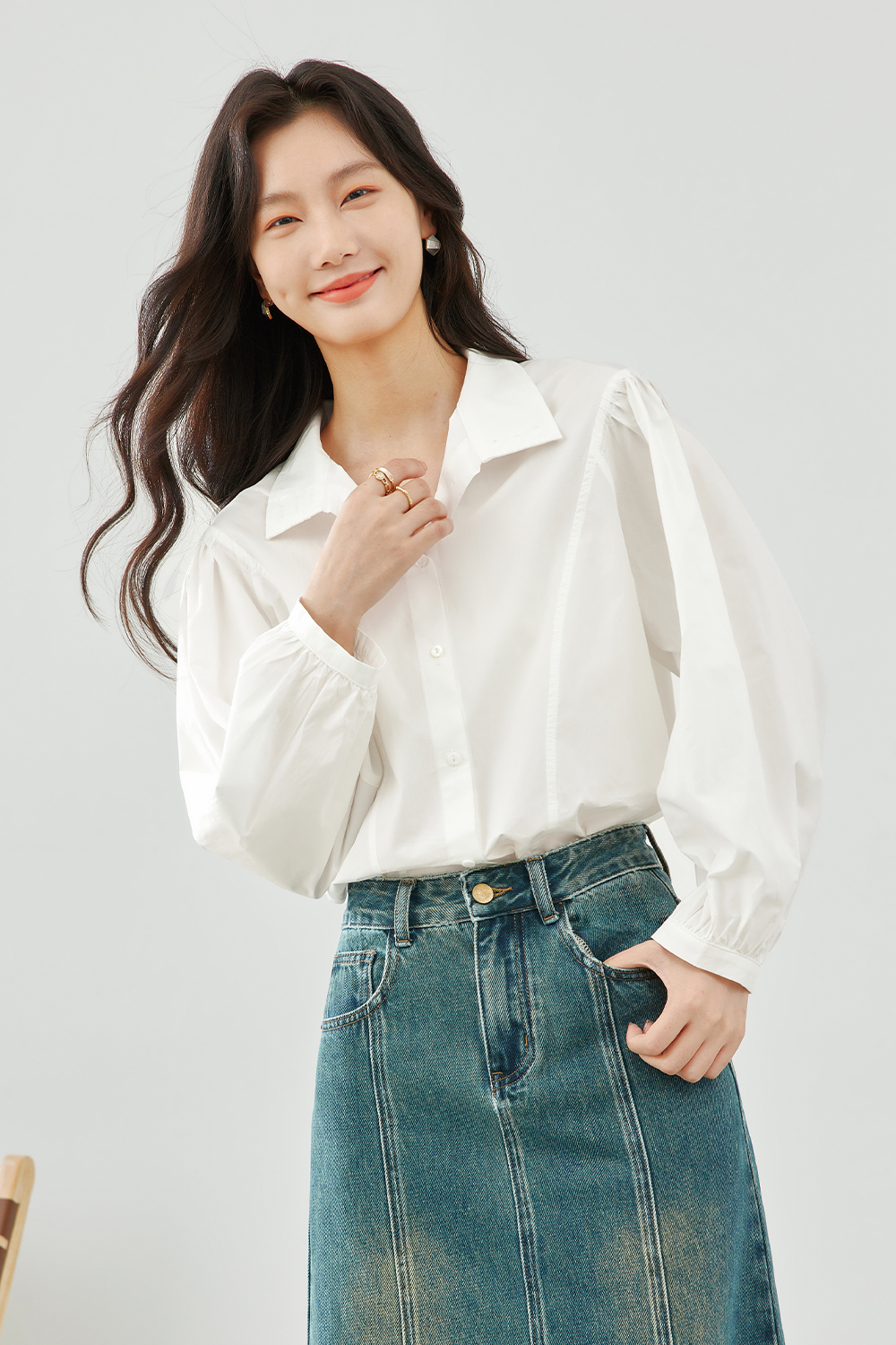 Pure Cotton Turn-down Collar Shirt