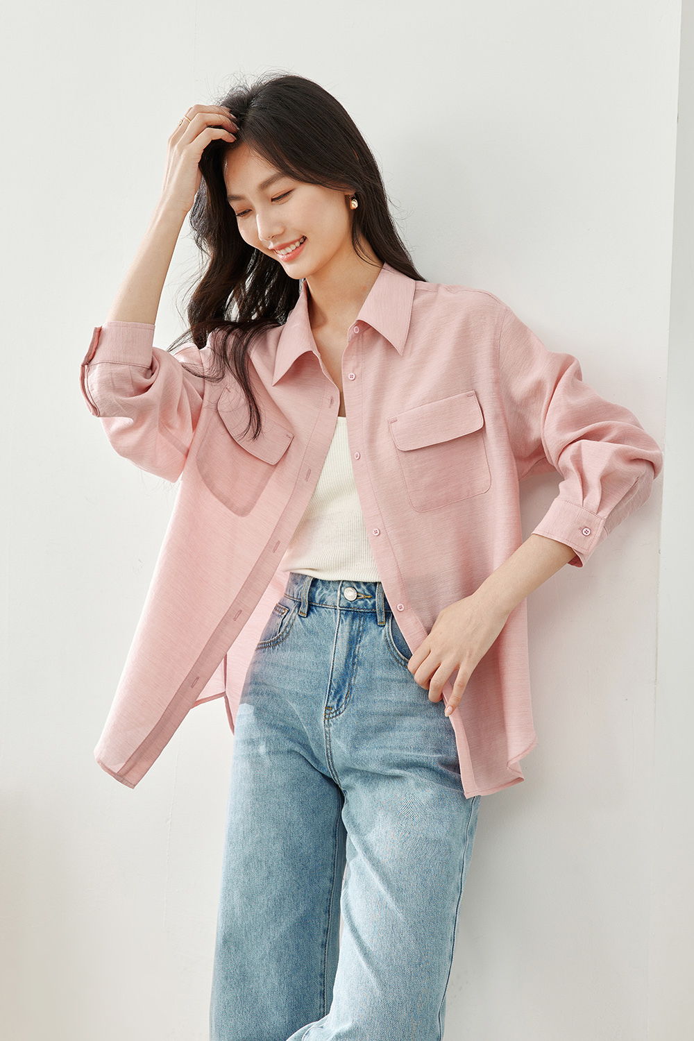 Casual drop sleeve shirt