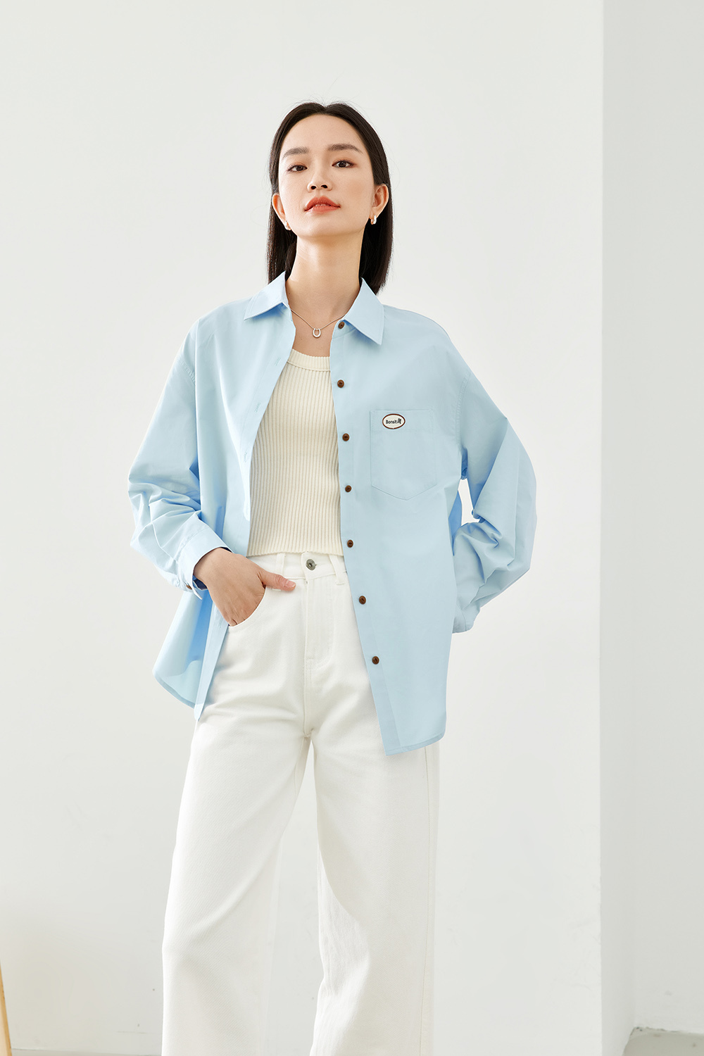 Versatile cotton shirt
