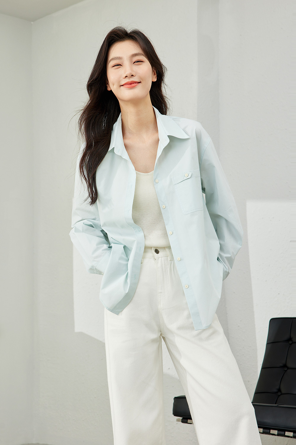 Turn-down Collar Lazy Cotton Shirt