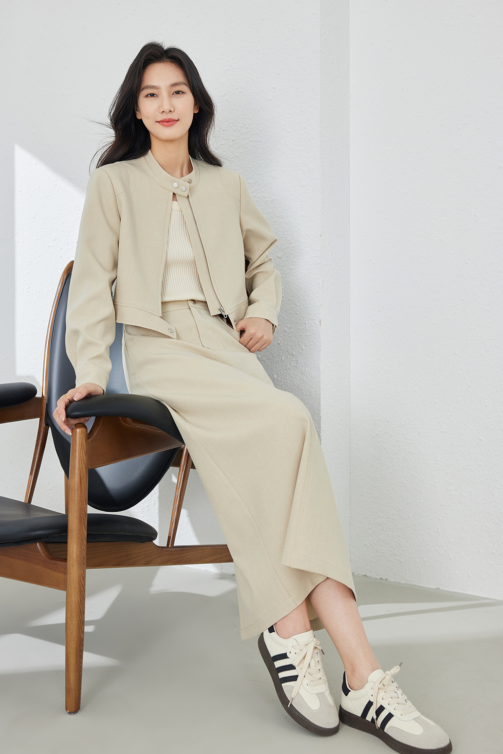 Gentle Minimalist Two Piece Suit Skirt-VIMLYSTORE